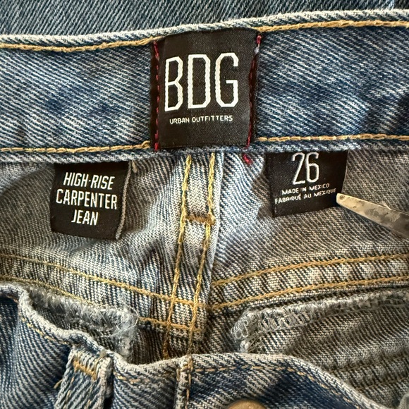 BDG Urban Outfitters Women’s High Rise Carpenter Blue Jeans Size 26 - Picture 12 of 13
